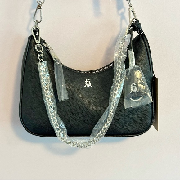 Brand New Steve Madden BVITAL-S BLACK Purse Safiano Leather - Picture 2 of 14